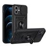Adecuado para funda de teléfono móvil Apple iphone13promax con anillo de dedo y ventana de empuje, funda para teléfono móvil con marco de metal magnético todo incluido