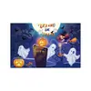 Nuevo Fondo de Halloween Exclusivo de Amazon Transfronterizo Decoración de Atmósfera para Celebración de Fiesta Festiva Bandera de Procesamiento Personalizado