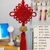 Colgante de nudo chino de tamaño pequeño, decorativo, para manija de puerta, bolso, colgante de coche, calabaza, boda, Festival de Primavera, regalo, borla
