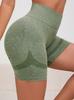 Ropa de Yoga Deportiva Transfronteriza Europea y Americana Conjunto de Tres Piezas para Mujer Cintura Alta Control de Vientre Ropa Exterior Elástica Shorts de Yoga para Glúteo de Melocotón