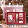Set de Cuadernos de Poesía Eterna Estilo Chino Caja de Regalo Cuaderno Literario y Artístico Creativo Cuaderno 3D Set de Regalo