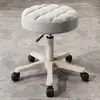 Taburete de Belleza, Taburete Giratorio Ajustable para Salón de Belleza, Taburete de Peluquería, Taburete Redondo para Barbería, Silla Redonda para Maquillaje en Casa