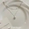 Colar com Pingente de Estrela Exquisito da Moda de Camada Dupla Empilhável para Mulheres 2026 Novo Leve Luxo Sensação de Alto Padrão Corrente Clavicular