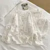 Producto estrella de transmisión en vivo de TikTok: Pijama de mujer para primavera y otoño, algodón nube de manga larga y pantalón largo, conjunto de ropa de casa para mujer estilo crema con dibujos animados