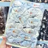 Goma para el pelo de oso azul fresco estilo coreano, Scrunchie de tela femenino, Accesorio para el pelo de estudiante al por mayor
