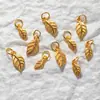 Plata 925 Accesorios DIY Pulsera Pulsera Chapado en Oro Ramas Doradas Hojas de Jade Hojas de Arce Accesorios Pulsera Colgante Pequeño