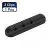 Enrolador de cabo de dados de silicone para mesa, 1/3/5/7 furos, organizador de cabos de fone de ouvido autoadesivo, suporte para atacado