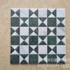 Azulejo de baño verde oscuro transfronterizo, baldosa de suelo de piedra natural tejida, mosaico de mármol con encaje metálico, fondo de pared