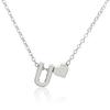 Exquisita cadena de suéter simple europea y americana con colgante de letra en forma de corazón de durazno, collar para clavícula de mujer, joyería de fábrica al por mayor