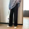 Talla Grande 200 Jin Pantalones de Pierna Ancha Mujer Primavera Verano Delgados Cintura Alta Drapeados Sueltos Rectos Pantalones Deportivos Casuales