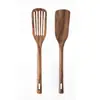 Novo conjunto de espátulas de teca para cozinhar, cabo longo de madeira para uso doméstico, espátula para panelas antiaderentes, conjunto de utensílios de cozinha