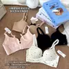 Sutiã Levanta Seios Sem Costura com Suporte Macio, Estilo Coreano, Franzido, Copas Fixas 3D, Bolinhas, para Seios Pequenos, Sutiã Transfronteiriço para Mulheres