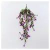 Colgante de Pared Techo 69 Malla Eucalipto Camelia Ratán Venta Caliente Transfronteriza Hotel Decoración del Hogar Plástico Plantas Artificiales