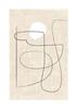 Pintura de Paisaje de Arquitectura Moderna Líneas Abstractas Marrones Carrizo Inglés Multicombinación Sala de Estar Dormitorio Mural de Pared Sin Marco