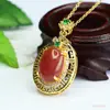 Colgante de Cristal Natural Ai Yu Cristal de Fresa Tendencia Nacional Collar Artículo Caliente de Transmisión en Vivo de Tiktok Kuaishou Venta al por Mayor S5021306