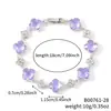 Pulseira em Formato de Trevo de Quatro Folhas Transfronteiriça para Mulheres, Luxo Leve, Design Floral de Alto Padrão, Trevo da Sorte, Joia Floral da Moda Fonte