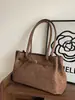 Bolso de Axila Nuevo Textura Gamuza Otoño e Invierno 2025, Bolso de Hombro Gamuza Mate para Viajero, Bolso Baguette Retro de Nicho