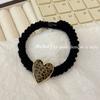 Anillo para el cabello con forma de estrella de cinco puntas y diseño de leopardo para mujer, de alta gama, con cola de caballo y temperamento, combina con todo, 2024