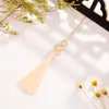 Marcador de Página com Franja de Borla de Sementes de Cabaça 8cm Pingente Pequeno para DIY Borlas Ornamentos de Estilo Antigo Charms Sachês Perfumados Caixa de Presente Acessórios para Headwear