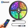 Fita de LED para iluminação de fundo de TV, 5V, baixa tensão, 283524 teclas, controle remoto Bluetooth Smart RGB, ajuste de intensidade e dimerização.