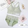 Nueva ropa interior cruzada con espalda descubierta y cuello bajo, top de tubo con tirantes en el pecho, ropa interior deportiva con escote en V para mujer