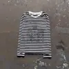 Sudadera de otoño con rayas oscuras personalizada de estilo ins europeo y americano, jersey estilo Y2K, top vintage streetwear