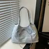 Bolsa Tote Estilo Coreano Ins com Estampa de Estrelas, Bolsa de Ombro de Grande Capacidade, Nova Moda Tendência 2026 para Trabalho e Lazer