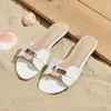 Sandalias de Playa de Suela Suave de Tacón Medio Verano 2026 con Hebilla Dorada Pequeña de Punta Abierta Estilo Coreano Chanclas de Tacón de Una Tira para Mujer