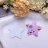 Estrela Cadente de Cinco Pontas Infantil e Fofa Impressa Acessórios de Carro de Acrílico Acessórios de Cabelo DIY Presilha Lateral Ímã de Geladeira Capa de Celular