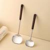 Espátula para Cogumelos Aço Inoxidável Espátula Pequena Colher de Fritar Doméstica Espátula Frigideira Antiaderente Resistente a Altas Temperaturas Frigideira de Ferro Espátula de Cozinha Utensílios de Cozinha Anti-Escaldante