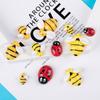 Accesorios de resina con forma de abeja de dibujos animados, accesorios de bricolaje, horquillas para el pelo para niños, crema, pegamento, parche para carcasa de teléfono móvil