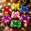 50 # Lazo Grande Perlado Flor Decorativa Atada a Mano para Coche de Boda, Regalo Navideño, Cinta para Empaque de Flores