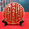 Adornos de Escritorio de Latón de la Ciudad de Shanhai de las Cuatro Bestias Divinas Shi Gan Dang Adornos de Cabeza de la Suerte Decoraciones para Sala de Estar Estudio Entrada