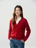 Cardigan de Cashmere com Trança Gola V Estilo Preguiçoso Suave para Mulheres Fechamento com Botões Suéter Espessado Versátil Peça de Roupa Externa Estilosa
