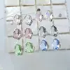 Hielo de alta calidad transparente ovalado huevo de paloma cristal pila taladro arte de uñas joyería súper brillante color sólido hielo transparente deslumbrante arte de uñas taladro terminado