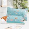 Fundas de Almohada de Algodón Puro Estilo Nuevo, un Par de Fundas de Almohada para Pareja del Hogar Hechas de Gasa, Algodón Simple, No Sueltan Pelusa, con Lazos, Engrosadas