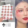 Pegatinas Faciales de Perlas, Decoraciones Faciales, Maquillaje de Ojos, Pegatinas Brillantes de Lágrimas de Diamante, Pegatinas para Cejas Estilo Dinastía Song Hanfu, Aplicaciones de Flores, Diamantes para Uñas