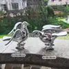 Adornos de Paloma Simulada Esculturas de Pájaros Animales Adornos Exteriores de Acero Inoxidable Imitación Cobre Decoraciones para Patio Jardín Interior