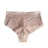 Calcinhas Populares Transfronteiriças com Renda para Mulheres, T-Pants Sexy e Sedutoras, Forro 100% Algodão, Fio Dental Vazado Ligeiramente Transparente