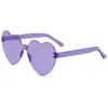 Fábrica de gafas de sol gruesas con forma de corazón de melocotón en stock gafas de sol gafas de sol sin montura con forma de corazón gafas de fiesta al por mayor