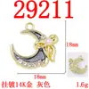 Pingente Assimétrico de Lua com Laço de Pérola Estilo Francês Romântico Pulseira Brincos DIY Feitos à Mão Acessórios de Joia em Liga