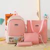 Mochila escolar estudiante bolso de hombro set de cuatro piezas para mujer 2024 nueva alta calidad mochila escolar para chicas de preparatoria al por mayor