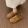 Zapatos Birkenstock Retro de Terciopelo Estilo Coreano para Mujer 2025 Nuevo Estilo Mocasines sin Cordones de Suela Gruesa Zapatos Peludos para Mujer Ropa Exterior de Invierno