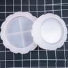 Molde de silicona para cenicero de espejo de cristal epoxi DIY Molde de silicona para cenicero de encaje Nuevo