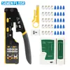 Kit de Herramientas de Crimpeo de Red de Siete Pisos Pinzas Todo en uno Pinza de Crimpeo Ethernetafilada Para Ensamblaje de Cables LAN de Oficina en Casa