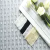 Tejido de Encaje Cepillado Hilo de Plumas Estilo Otoño e Invierno, Tejido de Encaje Flocado Floral Pequeño Polar Chenilla Elástico Nylon-Spandex