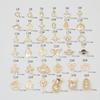 14K ouro micro embutido zircão acessórios rabo de peixe estrela borboleta coroa pingente diy pulseira brincos pingente material