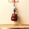 Yiming Xianyuan Cadena para Teléfono Móvil Colgante Elefante Sándalo Llavero de Coche Colgante Tallado Regalo Lindo para Hombres y Mujeres