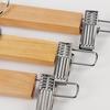 Lote Directo de Fábrica de Alta Calidad Perchero para Pantalones de Madera Maciza Clip para Pantalones de Adulto Perchero para Faldas Clip para Faldas Tienda de Ropa Madera Color Natural Clip para Pantalones