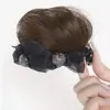 Pinza para moño con lazo de pedrería, liga para el pelo de peluca, con pinza para volumen alto en la coronilla y recogido esponjoso